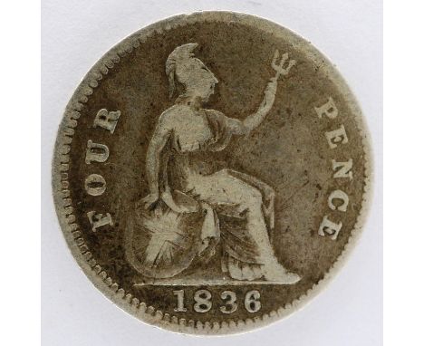 1836 silver groat of William IV. P&amp;P Group 0 (£5+VAT for the first lot and £1+VAT for subsequent lots) 