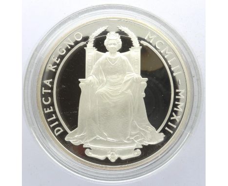 2012 5oz silver proof collectors edition round, The Queens Diamond Jubilee, boxed with certificate. P&amp;P Group 1 (£14+VAT 