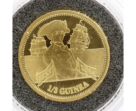 2008 Tristan Da Cunha 22ct gold 1/3 guinea, boxed with certificate. P&amp;P Group 0 (£5+VAT for the first lot and £1+VAT for 