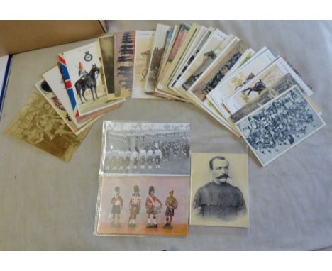Military - Scottish Regiments including Seaforths Argyll + S, Highlanders, black watch, bands etc - good range (60 approx)