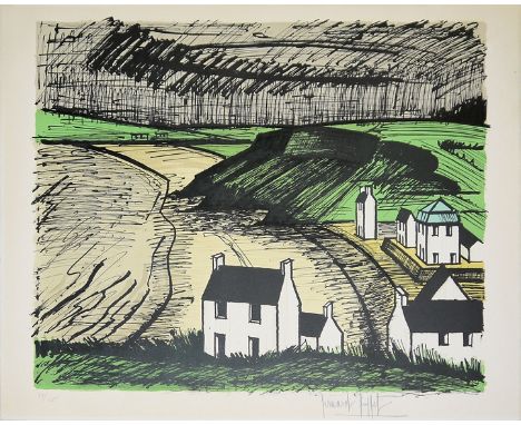 Bernard Buffet, Blick auf die Küste, signierte FarblithographieBernard Buffet, 1928 Paris - 1999 Tourtour, Blick auf die Küst