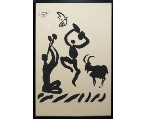 Pablo Picasso, nach, 4 Lithographien der 1950/60er Jahre, 3 x gerahmtPablo Ruiz Picasso, nach, 1881 Málaga - 1973 Mougins, hi