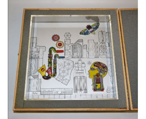 Eduardo Paolozzi, "Tottenham Court Road", Rosenthal limitierte Kunstreihen, in originaler HolzboxSir Eduardo Luigi Paolozzi, 