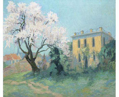 Karl Graf, Das Haus des Künstlers in Rothenburg, seltenes und frühes Ölgemälde von 1923, gerahmtKarl Graf, 1902 Rothenburg ob