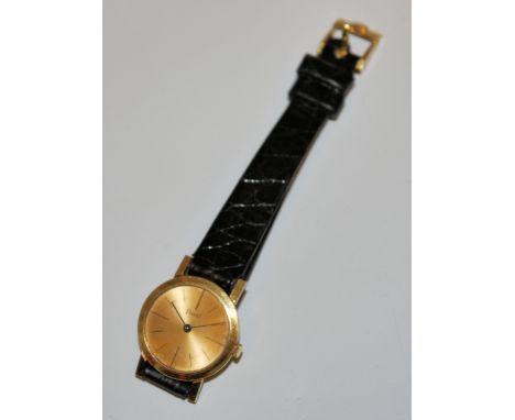 Damenarmbanduhr von Piaget Schweiz in 18kt GelbgoldVintage-Armbanduhr des Schweizer Herstellers Piaget, Gehäuse 18kt Gelbgold