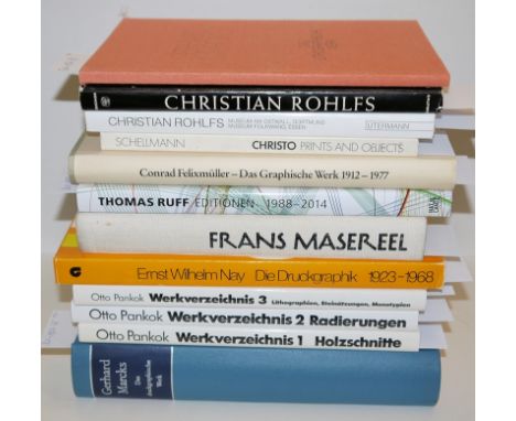Künstlermonographien und Werkverzeichnisse von Otto Pankok, Gerhard Marcks, Christo, Thomas Ruff, Conrad Felixmüller, u.a., 1