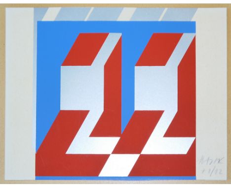 Otto Herbert Hajek, Ohne Titel, signierte Farbserigraphie von 1971/72Otto Herbert Hajek, 1927 Kaltenbach - 2005 Stuttgart, Oh