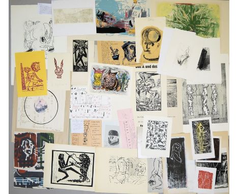 Ostdeutsche und Berliner jüngere Kunst, Sammlungs- Nachlass mit 36 Arbeiten, Graphiken und Originale (Klaus Süß, Strawalde, D