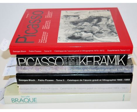 Pablo Picasso, fünf Werkkataloge u. George Braque, Das graphische GesamtwerkGeorges Bloch: Pablo Picasso, Catalogue de l'œvre