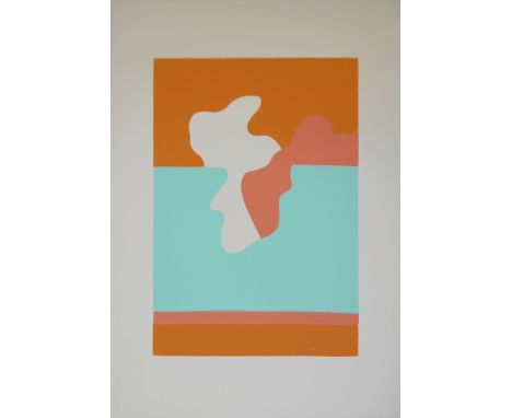 Alfonso Hüppi, Abstrakte Kompositionen, 3 große FarbserigraphienAlfonso Hüppi, *1935 Freiburg, Schweizer Maler, Grafiker und 
