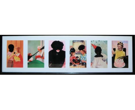 Cornelia Schleime, "Mund auf - Augen zu", Portfolio mit 6 Fotoüberdrucken von 1995, signiert, gerahmtCornelia Schleime, *1953