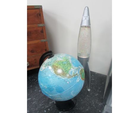 Globe lamp and lava lamp