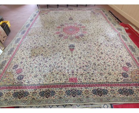 A machine made floral Persian pattern carpet, 178" x 143"