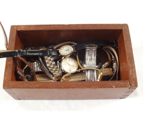 A box of thirteen vintage wristwatches including Rotary etc