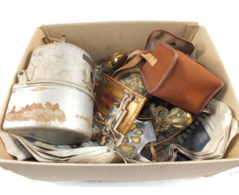 A droplet light fitting, railway hand lamp and other items