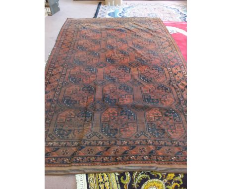 An antique Afghan handmade carpet, 144" x 88"