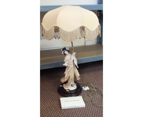 A Giuseppe Armani table lamp, Madame Butterfly, with certificate