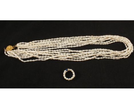 An eight row freshwater cultured Pearl necklace