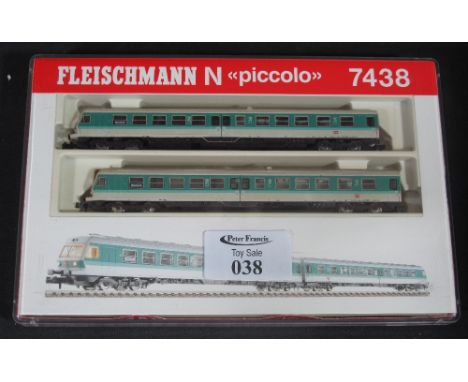 Fleischmann N gauge Piccolo 7438 in original box and packaging. 
(B.P. 24% incl. VAT) CONDITION REPORT: Appearing in excellen