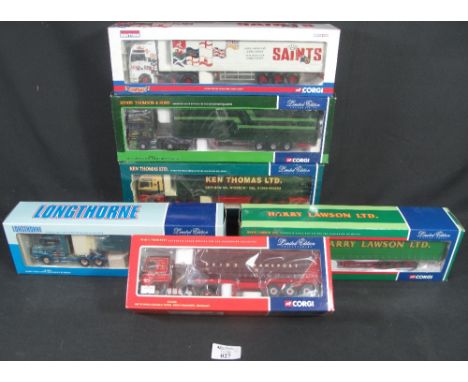 Six boxed limited edition Corgi collectables authentic scale replica lorries for the discerning collector, all in original bo