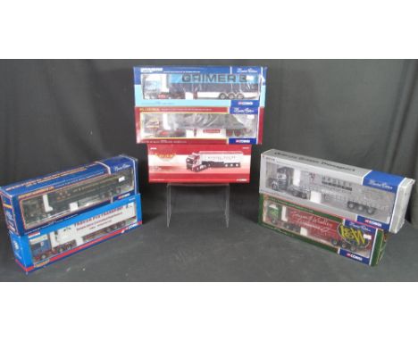 Collection of seven Corgi 1: 50 scale diecast lorries to include; CC14023 Volvo FH tipper, William Nicol authentic scale repl
