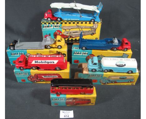 A collection of Corgi Toys Mayor, diecast model vehicles, all in original boxes to include; transporter 1101, Carrimore detac