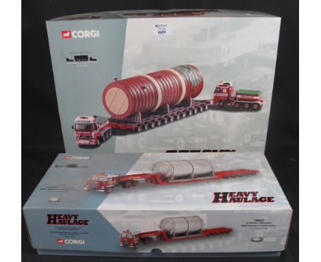 Corgi heavy haulage limited edition CC12403 Volvo FH no. 4 Axle Ballasted tractor x 2, Nicolas Bogies and fertiliser dryer lo