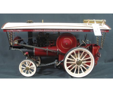 Model steam coal fired showman's engine made by Maxwell Hemmens Precision Steam Models, marked to engine 'Maxwell Hemmens Ste