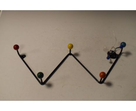 Modern Design - Circa 1960's retro coat rack, 50.5cm wide  