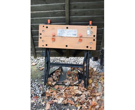 Black &amp; Decker folding work bench, together with assorted tools  
