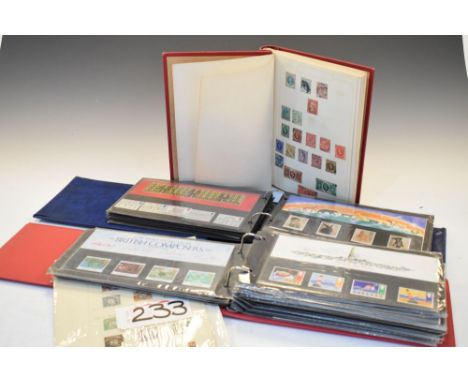 Album of mainly GB stamps, together with two albums of first day covers, presentation packs, etc  