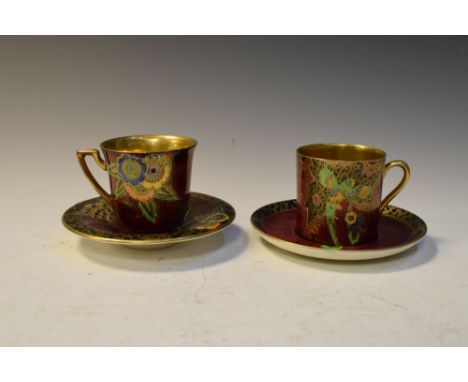 Two Crown Devon cups and saucers  