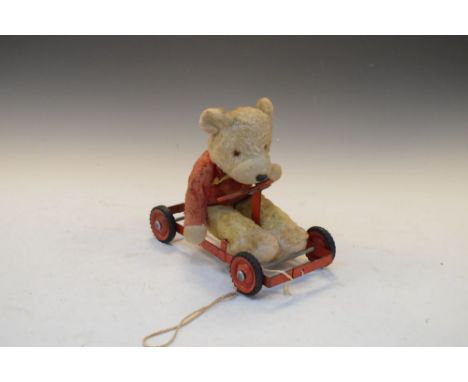 Vintage Chiltern Toys Rupert Bear, together with a metal red-painted Go-Kart, 22cm long  