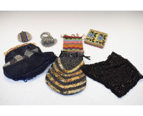 Assorted vintage beadwork evening bags, purses, etc  