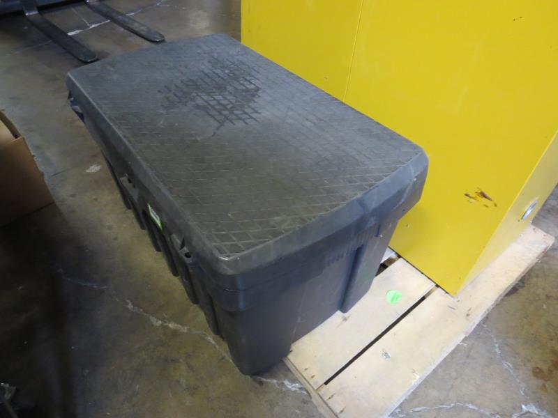 Plastic Job Box with Contents, 37" x 22" x 20". Hit 2203726. Center