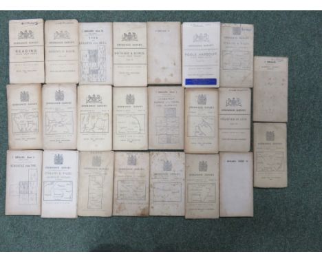 Collection of twenty-three, early 20th century, linen backed ordnance survey maps 