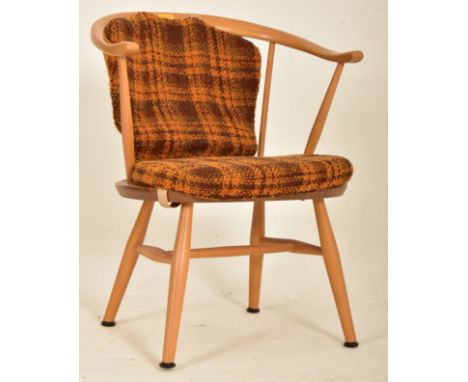 Lucian Ercolani - Ercol - Model 333a - Cow Horn - A retro mid 20th century circa 1950s beech &amp; elm cow horn chair. The ch