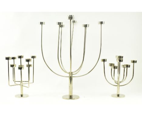 Jasper Conran for Habitat - Klein - A selection of three early 2000s designer metamorphic candelabras / tea light holders. Ea