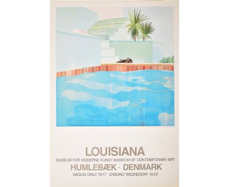 David Hockney (British, b. 1937) - A vintage offset lithograph exhibition poster titled ' Louisiana Museum for Moderne Kunst 