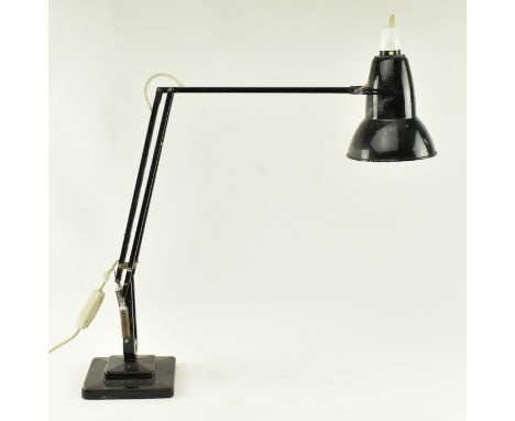 Herbert Terry - Model 1227 - A vintage early 20th century pre-war black Anglepoise table / desk lamp having the original coni