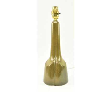 Soholm - A retro mid 20th century Danish designer studio art pottery rocket lamp light. The lamp having slender neck and bulb