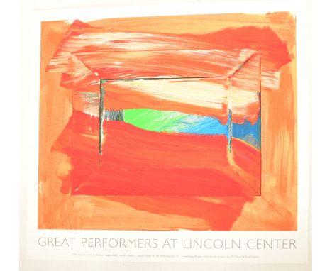 Howard Hodgkin (British, 1932-2017) - A vintage 21st century serigraph poster ' Great Performers at The Lincoln Centre '. Edi