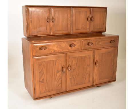 Lucian Ercolani for Ercol - Windsor Range - A retro 20th century&nbsp;circa 1960s beech and elm sideboard credenza / dresser 