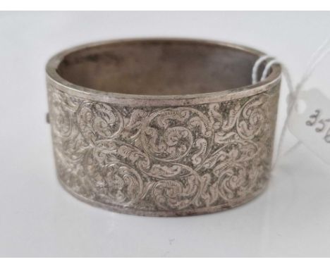 A Victorian silver bangle