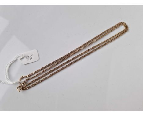 A flat curb link neck chain 9ct 24 inch 7.8 gms