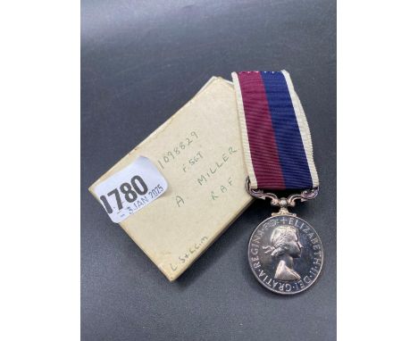 Long Service Medal 1098829 Flt Sgt A Miller RAF