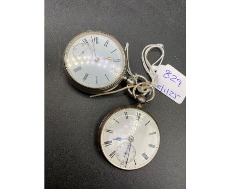 Two good gents silver pocket watches both with seconds dial W/O