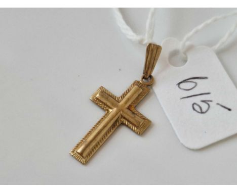 A cross pendant 9ct 1.2 gms