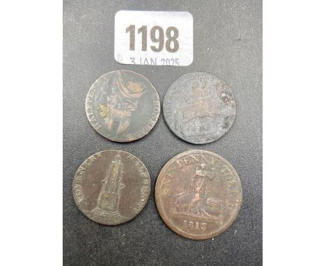 Coventry half penny token 1794, Sheffield penny token 1813 &amp; 2 others