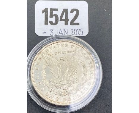 USA silver Morgan dollar coin 1887 high grade